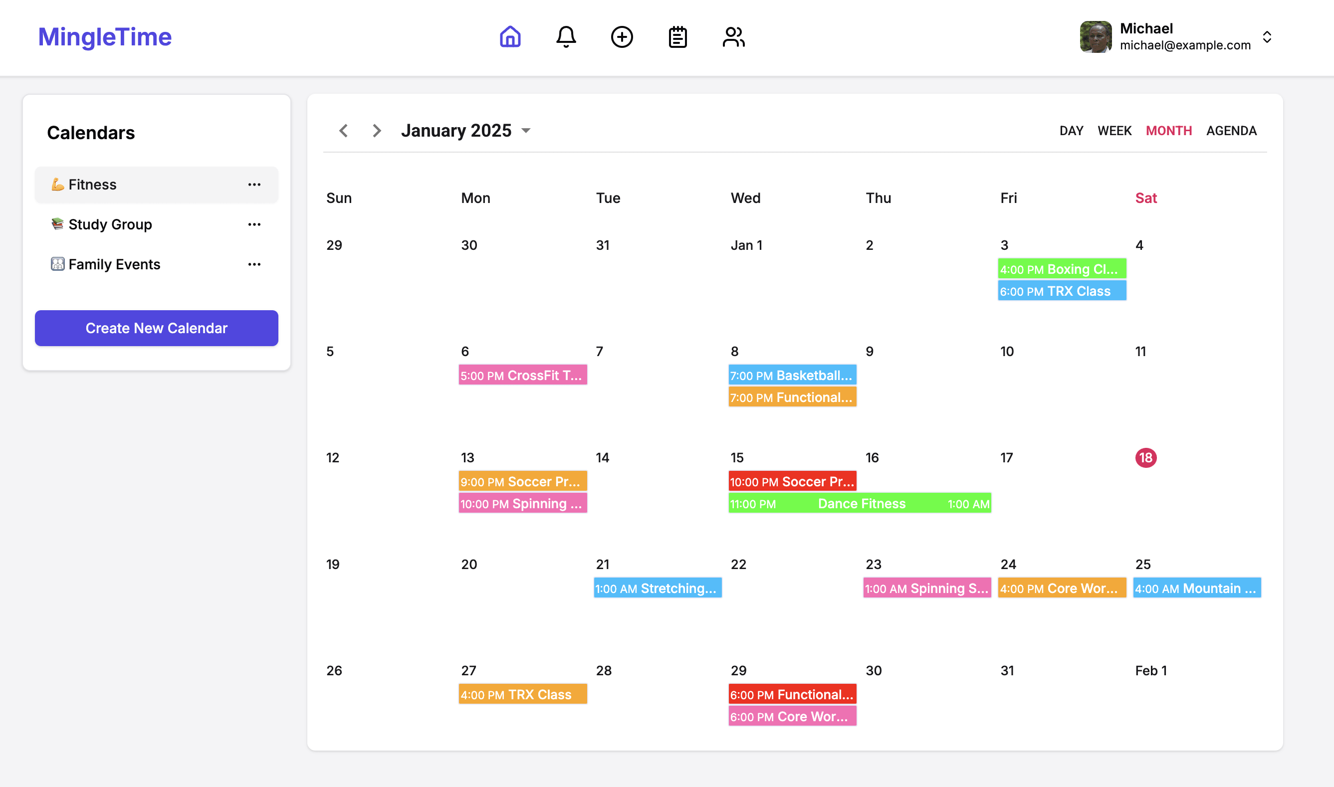 Calendar App Screenshot 1